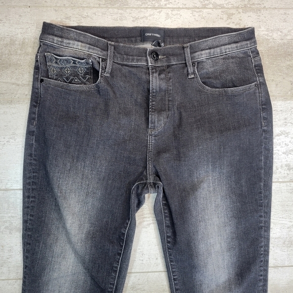 Driftwood Jackie Embroidered Skinny Jeans Size 32 - Picture 8 of 11
